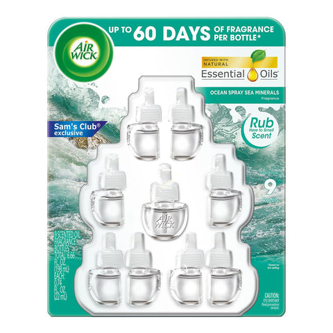 Air Wick Scented Oil Warmer (9 Refills) - Ocean Spray Sea Minerals