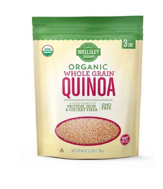 Wellsley Farms Organic Whole Grain Quinoa, 3 lbs.