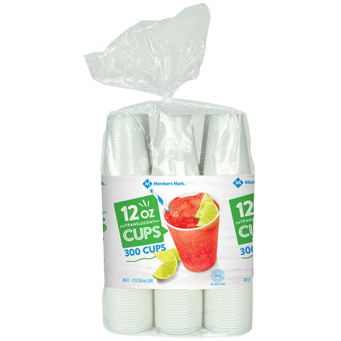 Member's Mark Translucent Plastic Cups (12 oz., 300 ct.) – Island Cooler  Delivery Service