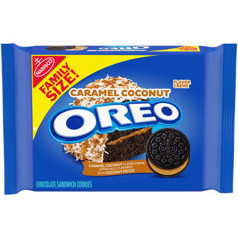 OREO Caramel Coconut Creme Chocolate Sandwich Cookies, Family Size, (17oz.)
