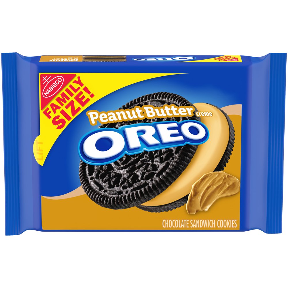 OREO Peanut Butter Creme Chocolate Sandwich Cookies, Family Size, (20oz.)
