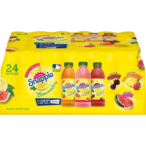 Snapple Lemonade Juice Drink Variety 24/20oz