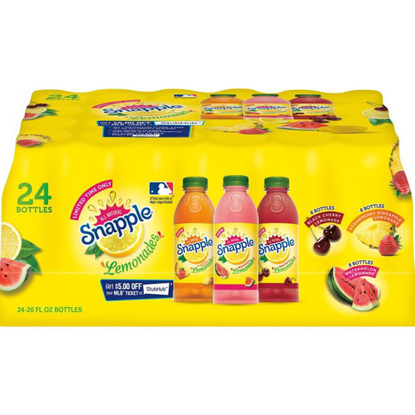 Snapple Lemonade Juice Drink Variety 24/20oz