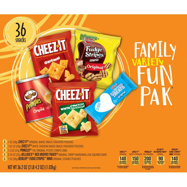 Cheez-It, Pop-Tarts, & Rice Krispies Treats Variety Snack Packs, (38pk.)