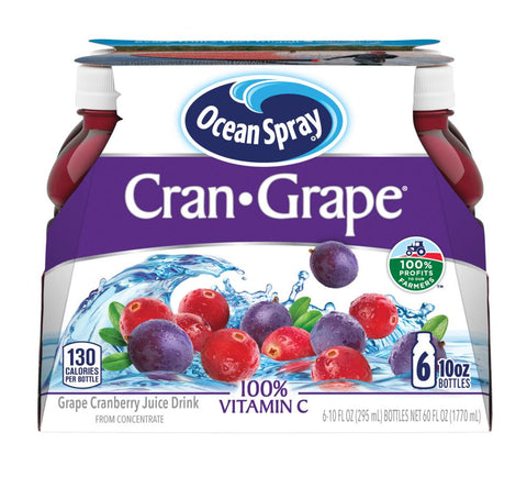 Ocean Spray Juice Cocktail, Cran-Grape (6/10 oz.)