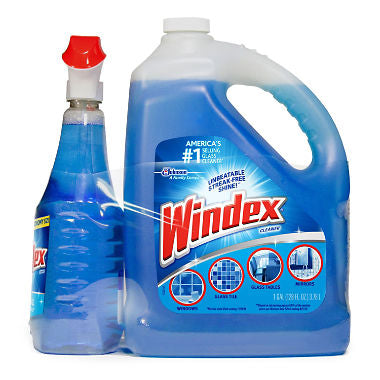 Windex Original Glass Cleaner (128 oz. refill + 32 oz. Trigger)