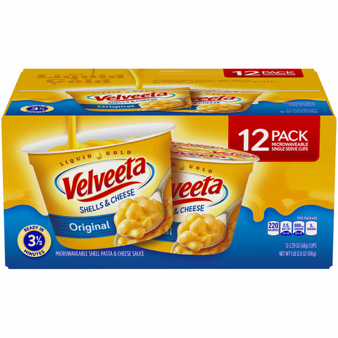 Velveeta Shells & Cheese Cups (2.39 oz., 12 pk.)