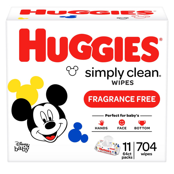 Huggies Simply Clean Baby Wipes, Unscented (704ct.)