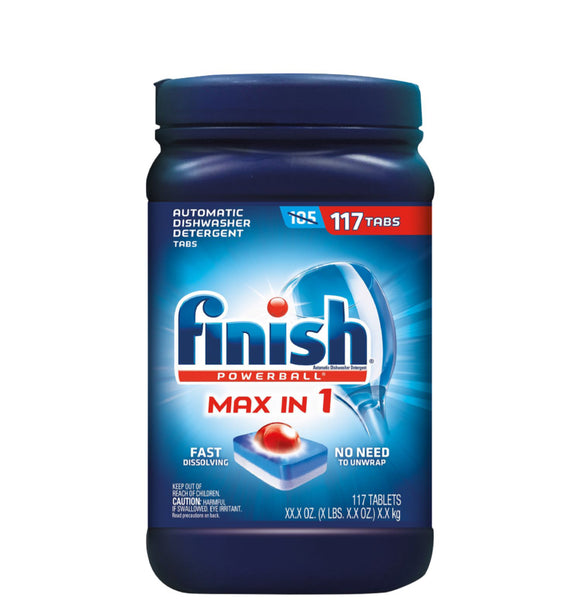 Finish Powerball Max-in-1 Automatic Dishwasher Detergent, (117 ct.)