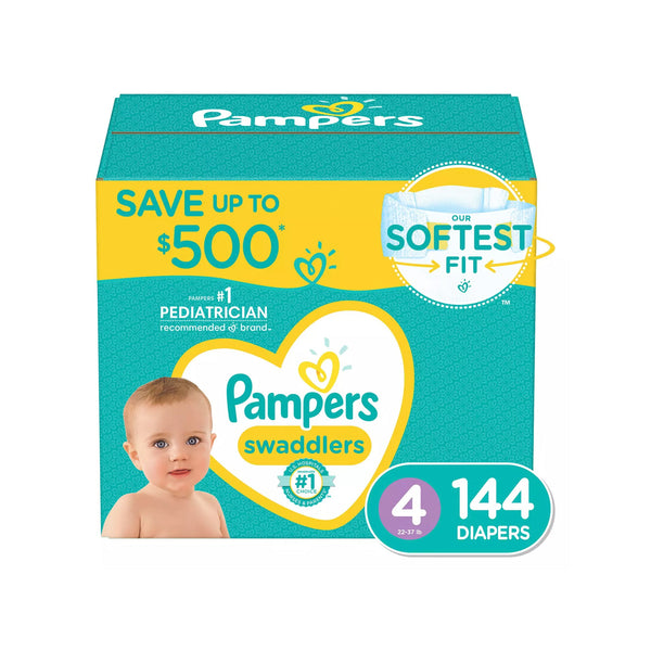 Pampers Swaddlers Diapers Size 4, (144ct.)