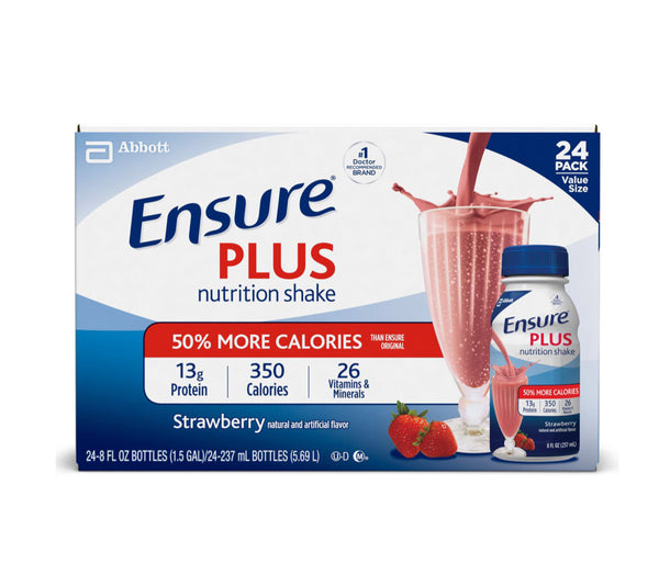 Ensure Plus Nutrition Shake, Strawberry (8 fl. oz., 24 ct.)