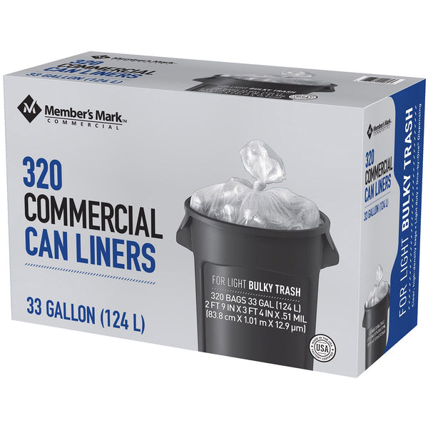 Member's Mark 33 Gallon Commercial Trash Bas (320 ct.)