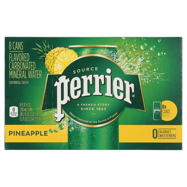 Perrier Sparkling Natural Mineral Water, Pineapple (8/11.15oz)