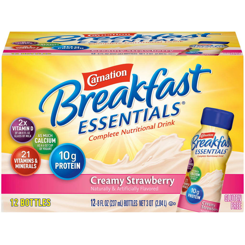 Carnation Breakfast Essentials, Creamy Strawberry, (12/8 fl. oz.)