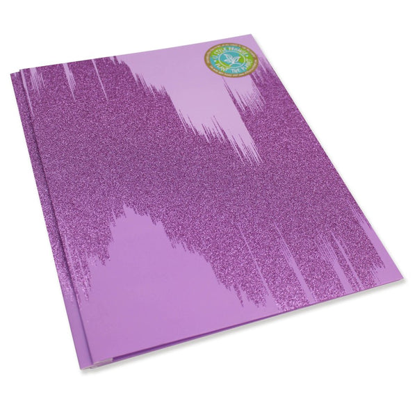 U Style Glitter Splash Paper Folder with Prongs, Two-Pockets