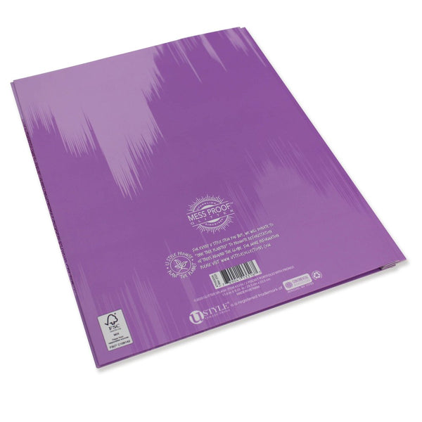 U Style Glitter Splash Paper Folder with Prongs, Two-Pockets