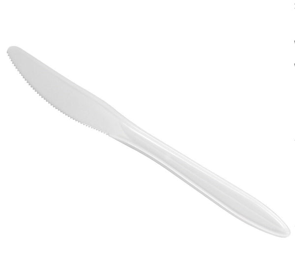 Dart K6BW Medium Weight Polypropylene Knives, White (1,000/cs)