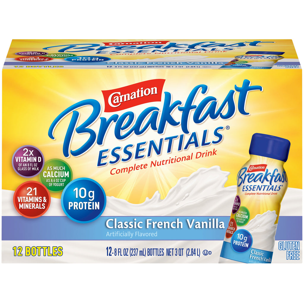 Carnation Breakfast Essentials, Classic French Vanilla, (12/8 fl. oz.)