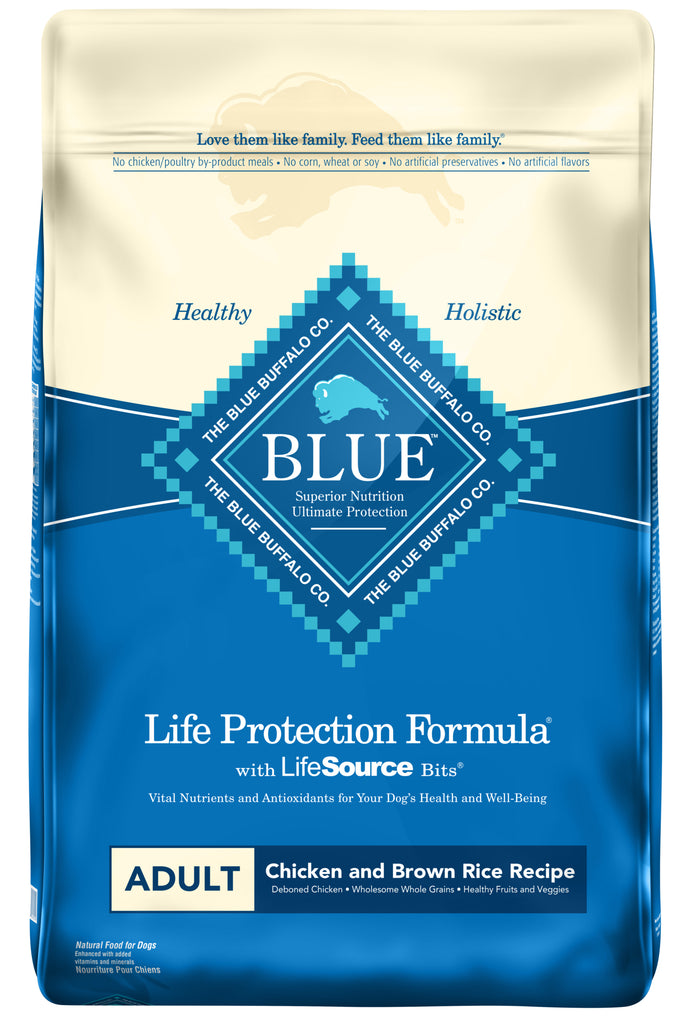 Blue Buffalo Life Protection Formula Natural Adult Dry Dog Food, Chicken and Brown Rice, (15lb)