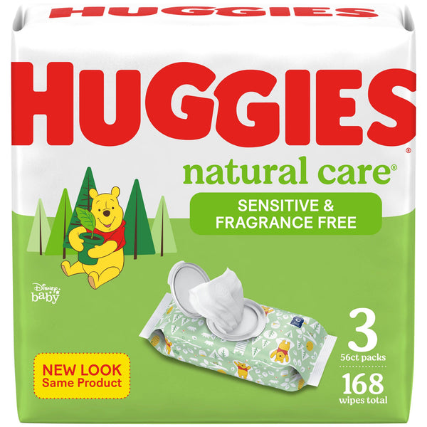 Huggies Natural Care Sensitive Baby Wipes, Fragrance Free (168ct.)