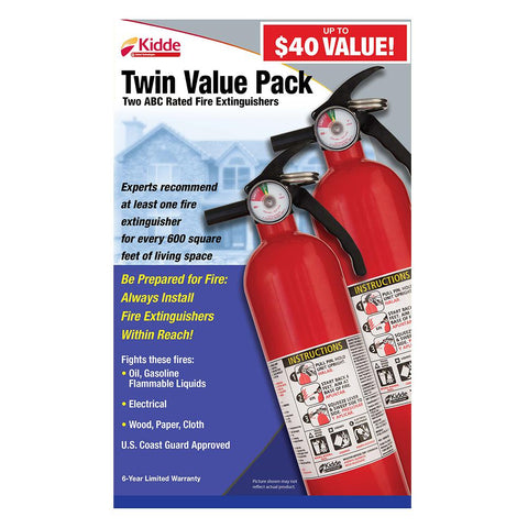 Kidde 1-A:10-B:C Recreational Fire Extinguisher (2-Pack)