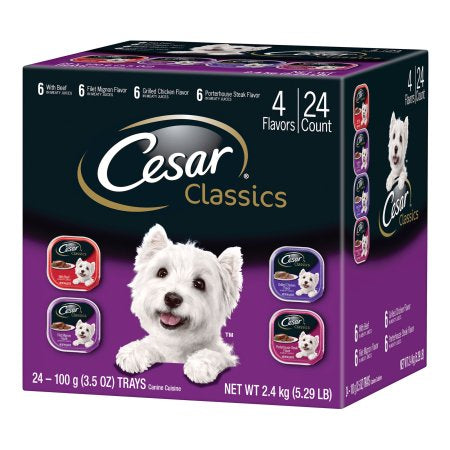 Cesar Canine Cuisine Variety Pack Dog Food, Trays (3.5oz, 24ct.)