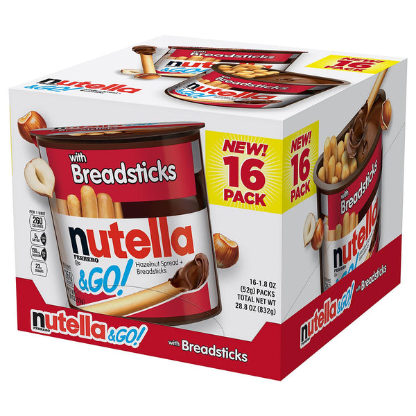 Nutella & Go w/Breadsticks, (16 ct./1.8 oz.)