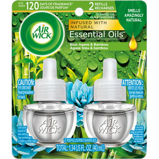 Air Wick Scented Oil Refills, Blue Agave and Bamboo, (2ct., 0.67oz)