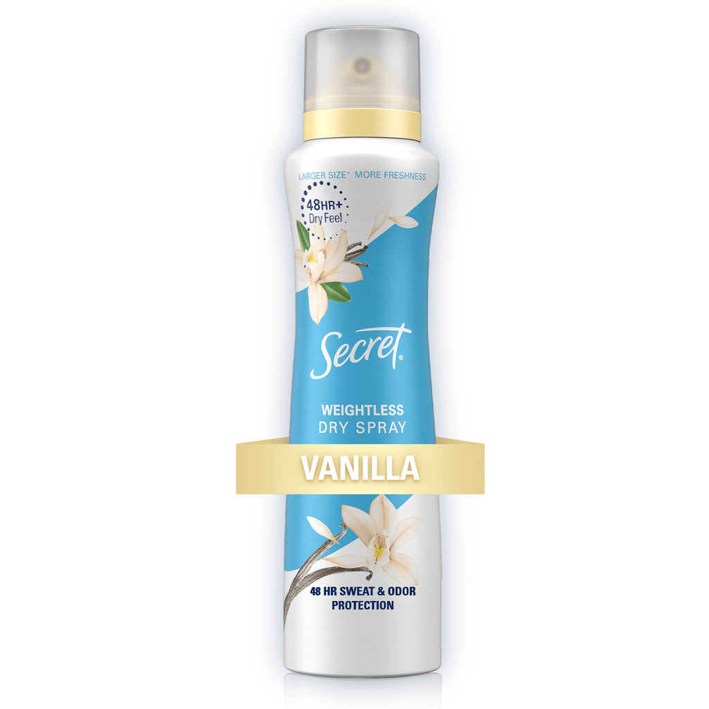 Secret Dry Spray Deodorant, Vanilla & Argan Oil (4.1oz.)