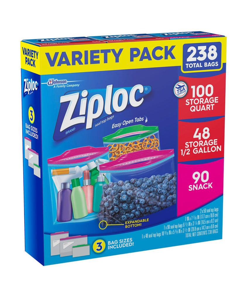 Ziploc Bags Variety Pack (238 ct.)