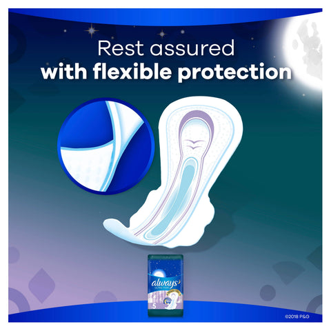 Always Ultra Thin Overnight Pads w/Wings, Unscented, Size 5 (46ct.)