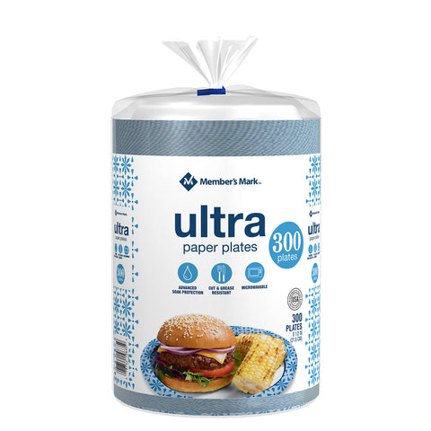 Member's Mark Ultra 8.5" Lunch Paper Plates, (300ct.)