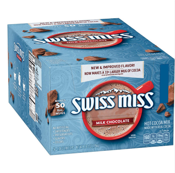 Swiss Miss Cocoa Milk Chocolate Packets, (50 ct.)