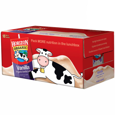 Horizon Organic Vanilla Low-Fat Milk, 18 pk./8 oz.