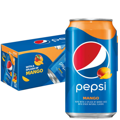 Pepsi Cola Mango Soda Pop, (12pk.)