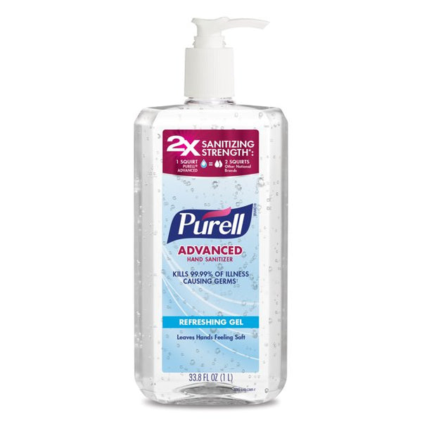 Purell Advanced Instant Hand Sanitizer w/Pump, (33.8 fl.oz.)