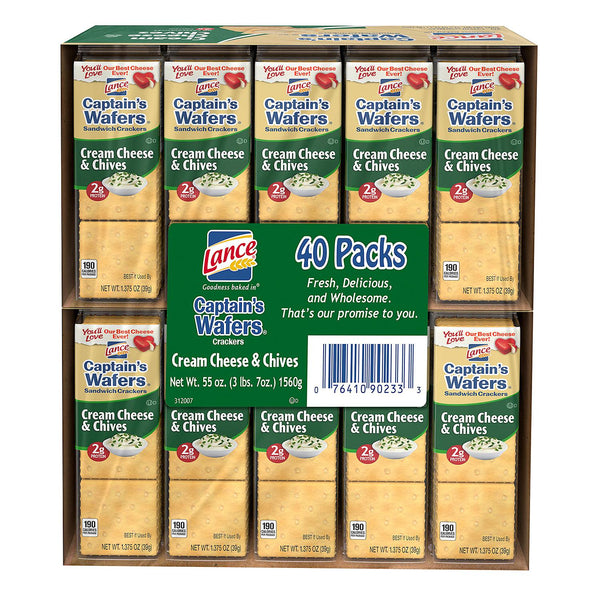 Lance Captain's Wafers Cream Cheese and Chives (40 pk.)