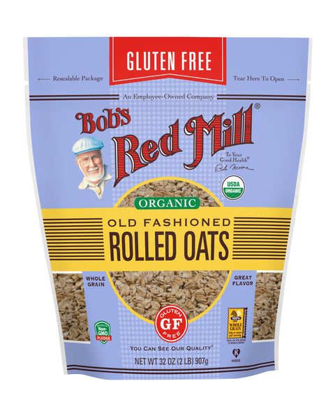 Bob's Red Mill, Old Fashioned Rolled Oats, Gluten Free, Organic, (32oz.)