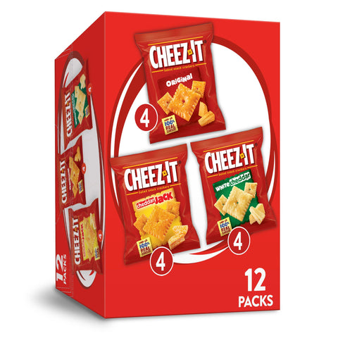 Cheez-It Baked Snack Crackers Variety Pack (12 Pack)
