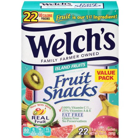 Welch's Fruit Snacks, Island Fruits (22ct./0.9oz.)