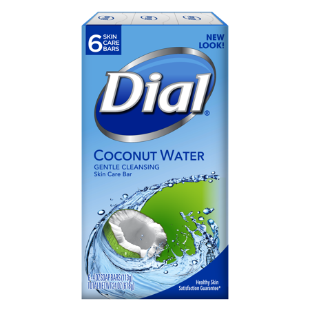 Dial Glycerin Bar Soap, Coconut Water (6-4 oz.)