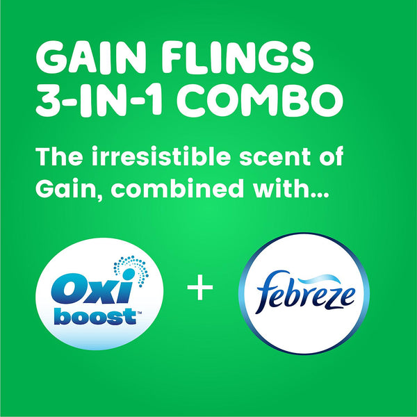 Gain Flings +AromaBoost Laundry Detergent Pacs, Blissful Breeze(132 ct.)