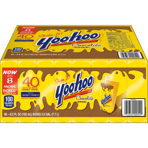 Yoo-hoo Chocolate Drink 40ct, 6.75 oz.)