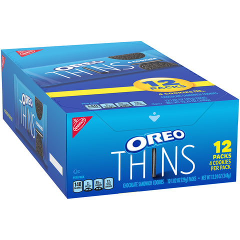 Nabisco Oreo Thins Chocolate Sandwich Cookies, (12pk., 4ct.)