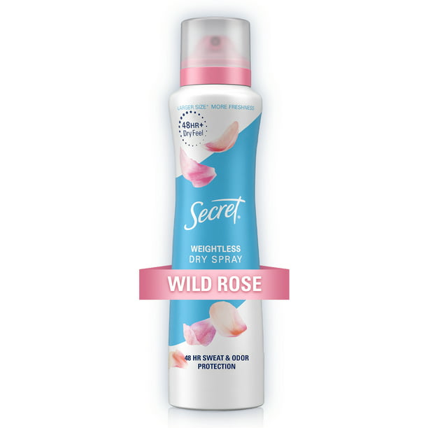 Secret Dry Spray Deodorant, Wild Rose (4.1oz.)