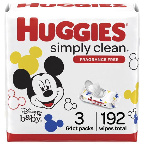 Huggies Simply Clean Baby Wipes, Unscented (192ct.)