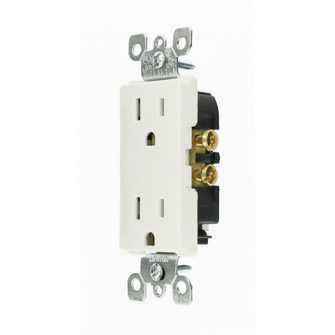 Leviton Decora 15 Amp Duplex Outlet, (10-Pack)