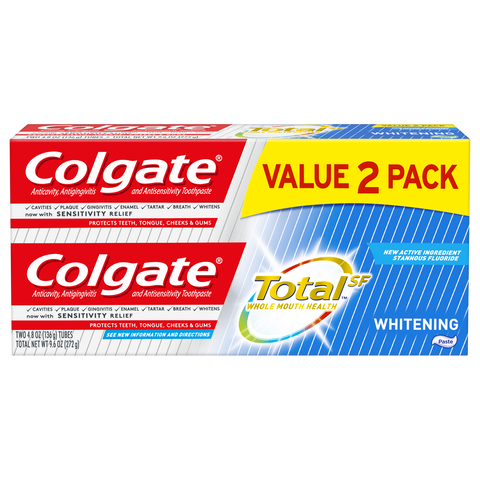 Colgate Total Whitening Toothpaste (4.8 oz., 2 pk.)