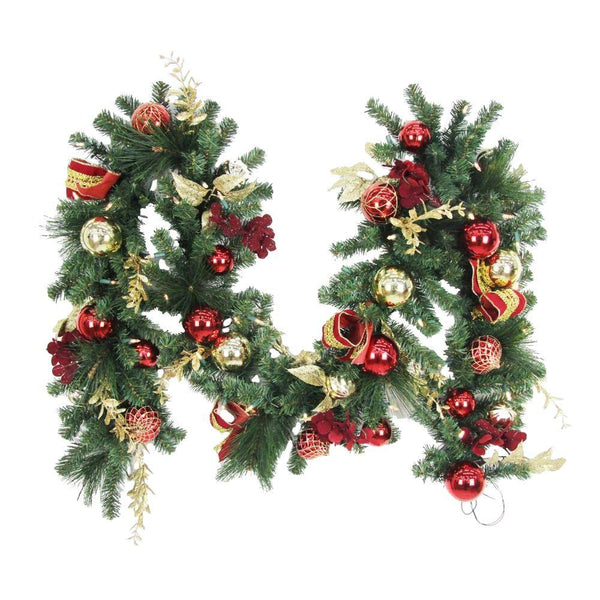 Home Accents Holiday 9ft Artificial Battery Operated Pre-Lit Garland