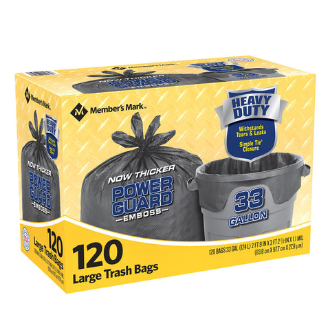 Member's Mark Power Guard Large Trash Bags (33 gal., 120 ct.)